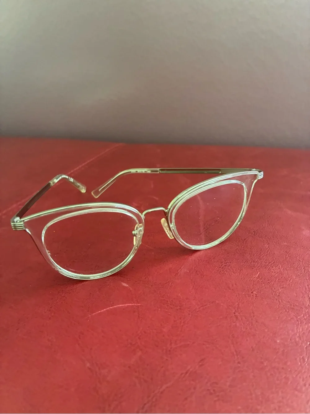 Michael Kors Clear Frame Glasses with Gold Temples